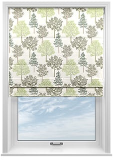 Coppice Faux Silk, Olive - Motorised Roman Blind